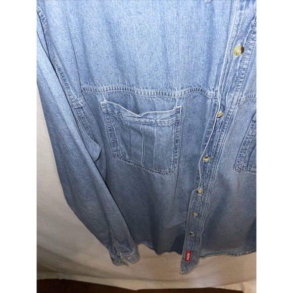 Marlboro Country Store Men’s Heavy Chambray Shirt Size XL Blue Outdoors Workwear - Picture 6 of 12